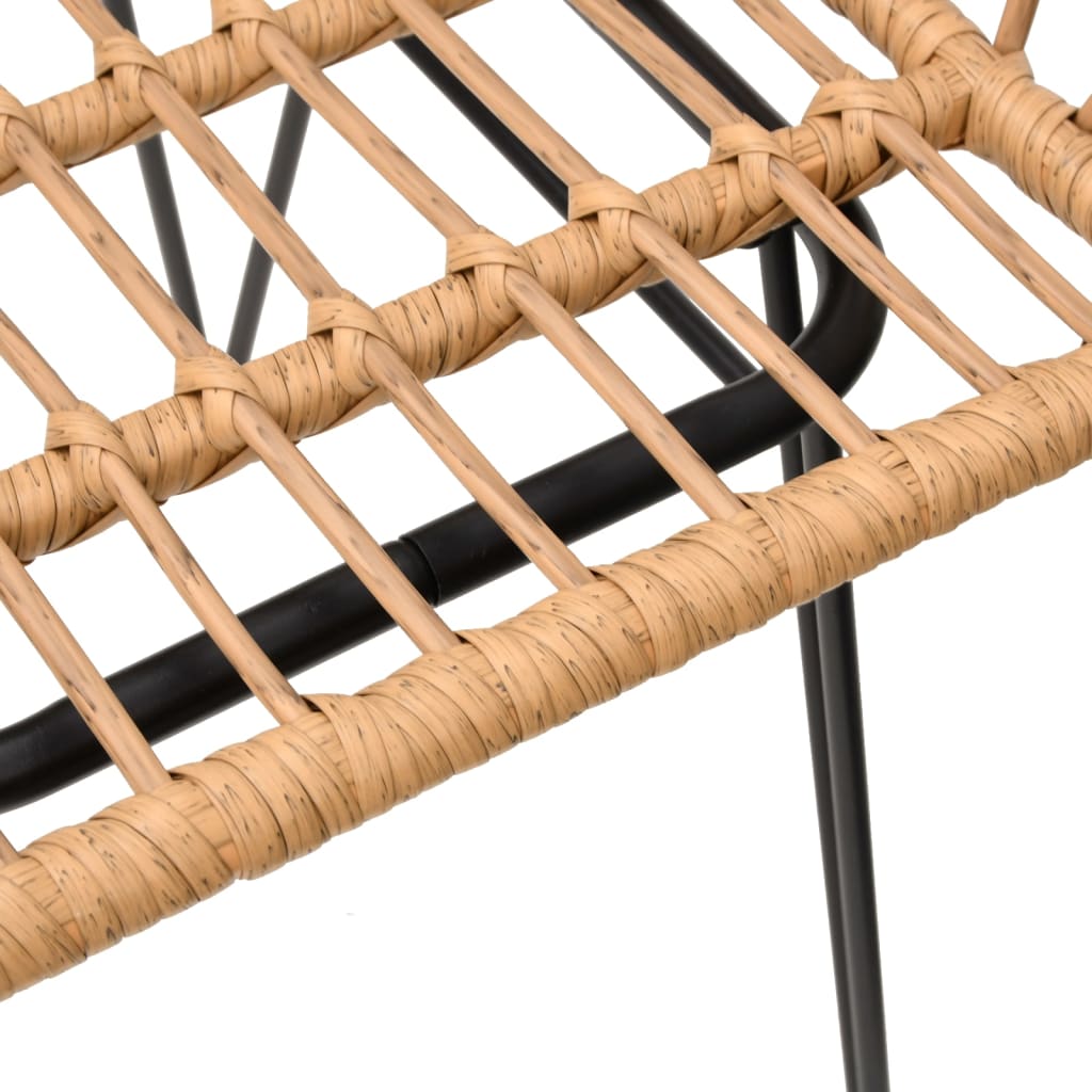 vidaXL 3-tlg. Garten-Essgruppe Poly Rattan