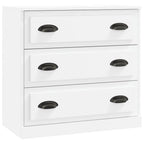 vidaXL Sideboards 3 Stk. Weiß Holzwerkstoff