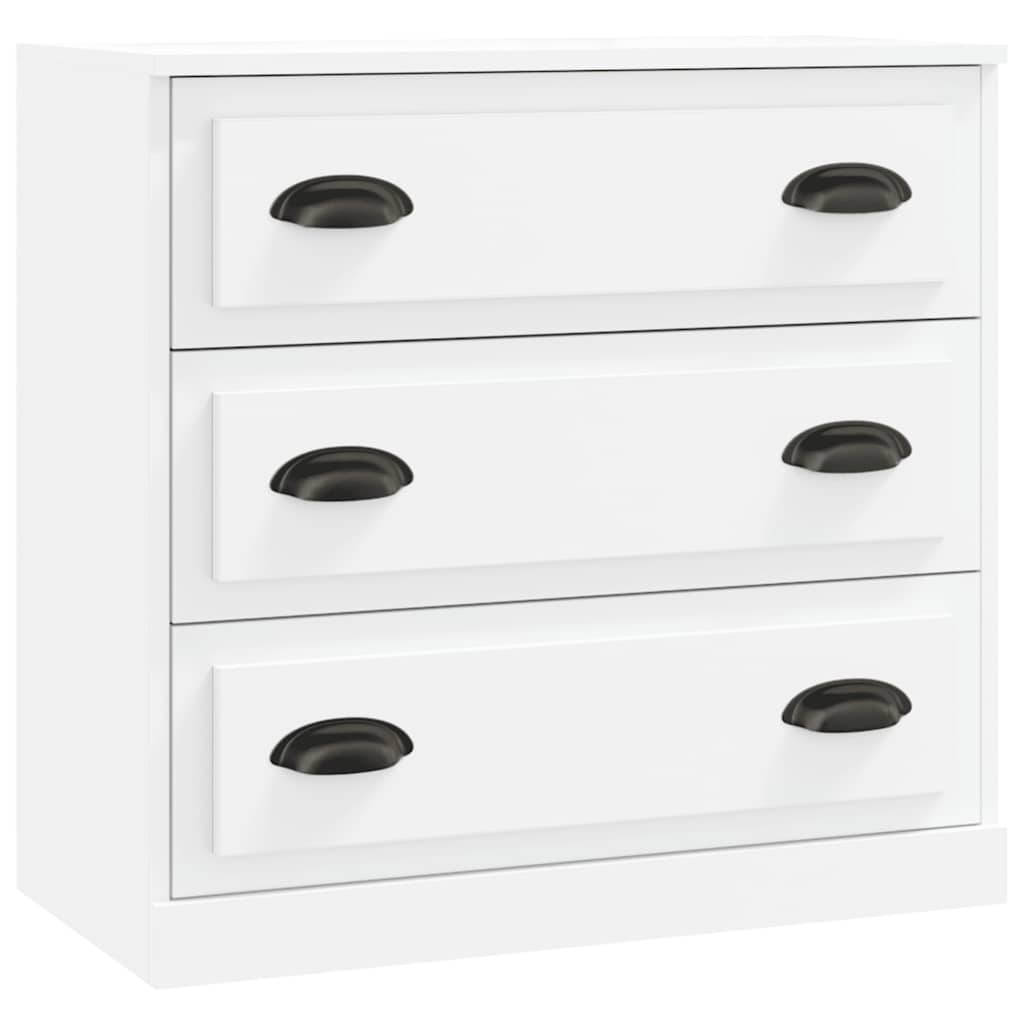 vidaXL Sideboards 3 Stk. Weiß Holzwerkstoff