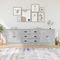 vidaXL Sideboards 3 Stk. Betongrau Holzwerkstoff