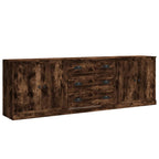 vidaXL Sideboards 3 Stk. Räuchereiche Holzwerkstoff