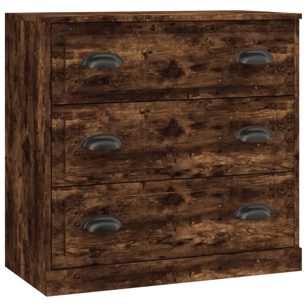 vidaXL Sideboards 3 Stk. Räuchereiche Holzwerkstoff