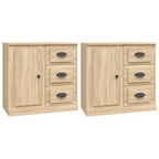 vidaXL Sideboards 2 Stk. Sonoma-Eiche Holzwerkstoff
