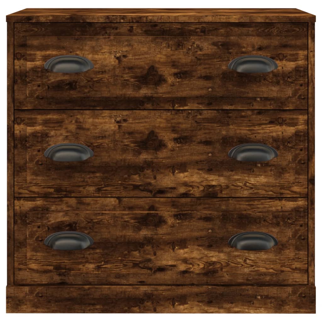 vidaXL Sideboards 2 Stk. Räuchereiche Holzwerkstoff