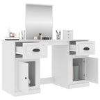 vidaXL Schminktisch mit Spiegel Weiß 130x50x132,5 cm