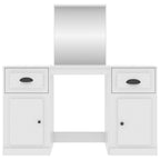 vidaXL Schminktisch mit Spiegel Weiß 130x50x132,5 cm