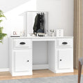 vidaXL Schminktisch mit Spiegel Weiß 130x50x132,5 cm