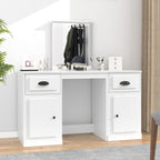 vidaXL Schminktisch mit Spiegel Weiß 130x50x132,5 cm