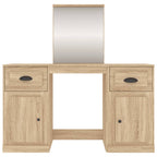 vidaXL Schminktisch mit Spiegel Sonoma-Eiche 130x50x132,5 cm