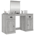 vidaXL Schminktisch mit Spiegel Grau Sonoma 130x50x132,5 cm