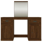 vidaXL Schminktisch mit Spiegel Braun Eichen-Optik 130x50x132,5 cm