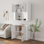 vidaXL Highboard Weiß Holzwerkstoff