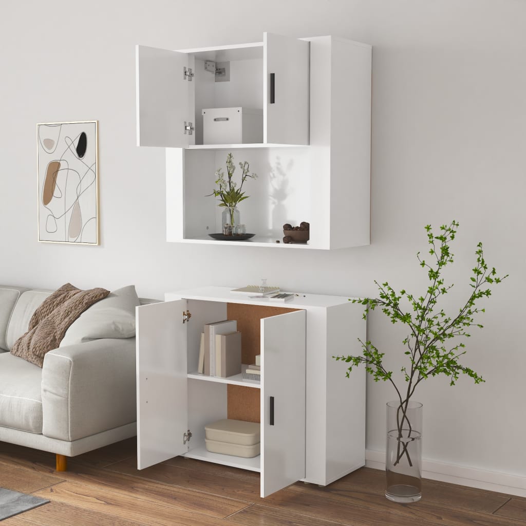 vidaXL Highboard Weiß Holzwerkstoff