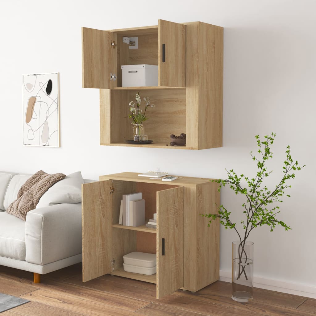 vidaXL Highboard Sonoma-Eiche Holzwerkstoff