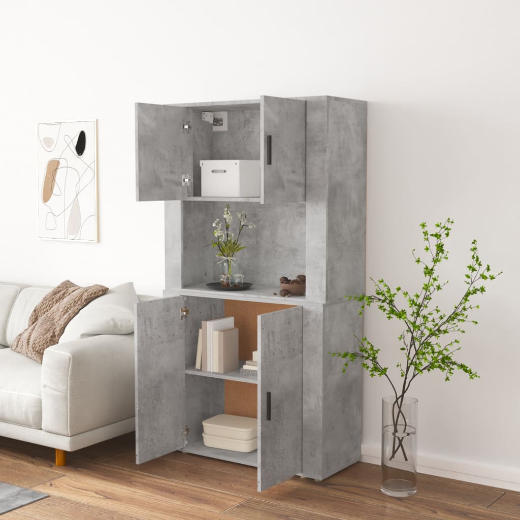 vidaXL Highboard Betongrau Holzwerkstoff
