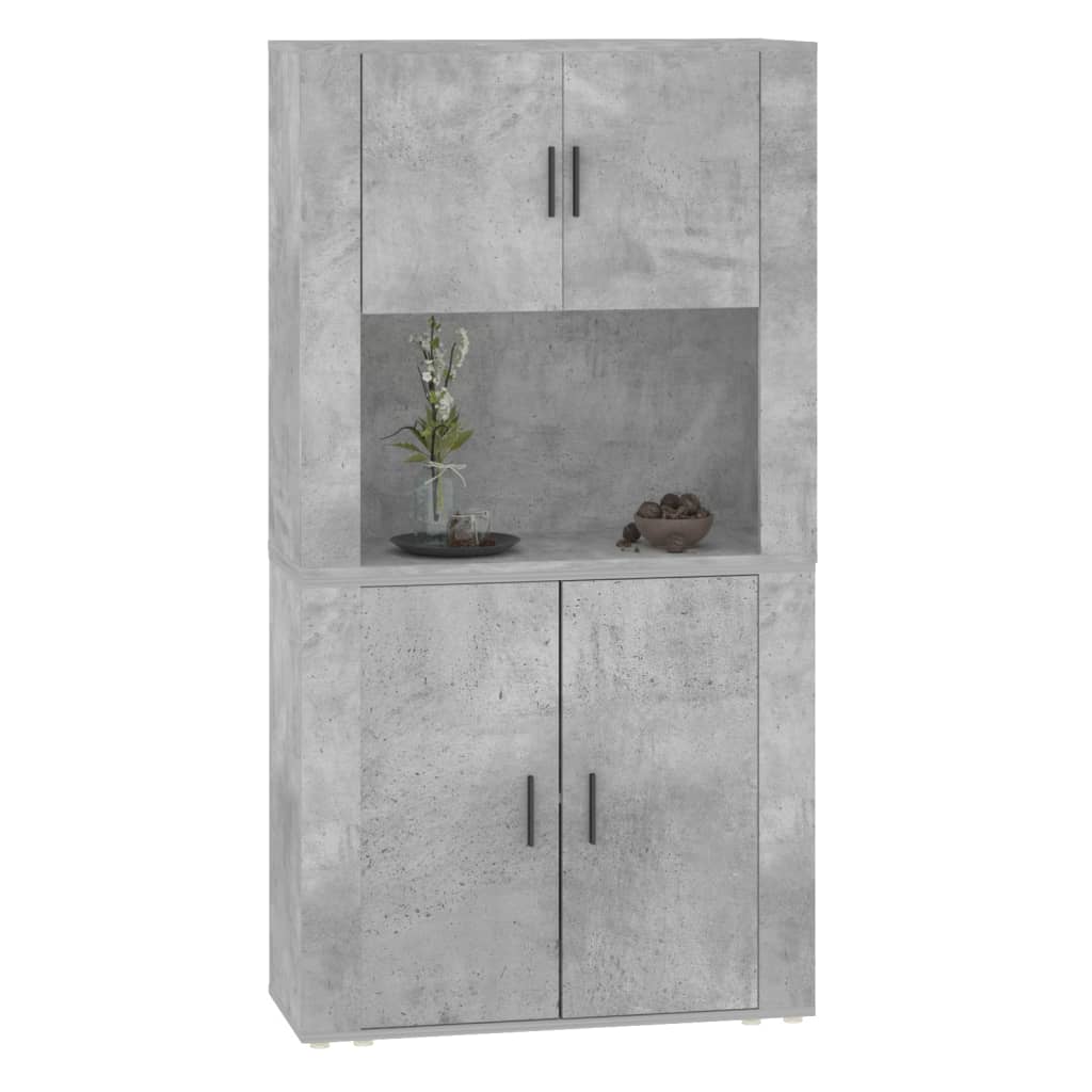 vidaXL Highboard Betongrau Holzwerkstoff