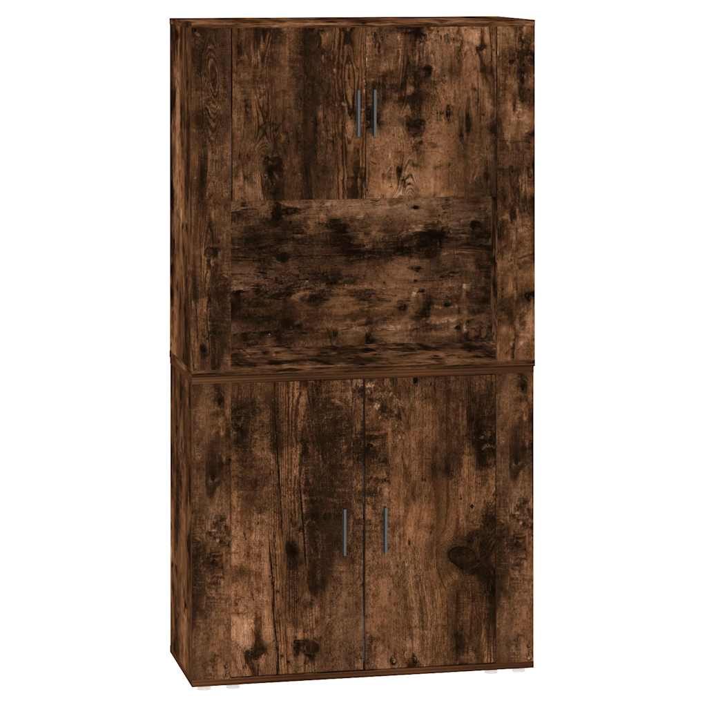 vidaXL Highboard Räuchereiche Holzwerkstoff
