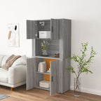 vidaXL Highboard Grau Sonoma Holzwerkstoff