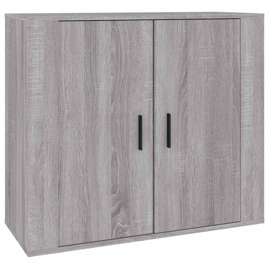 vidaXL Sideboards 3 Stk. Grau Sonoma Holzwerkstoff