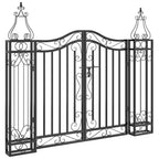 vidaXL Gartentor Schwarz 121x8x100 cm Schmiedeeisen