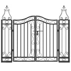 vidaXL Gartentor Schwarz 121x8x100 cm Schmiedeeisen