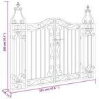 vidaXL Gartentor Schwarz 121x8x100 cm Schmiedeeisen
