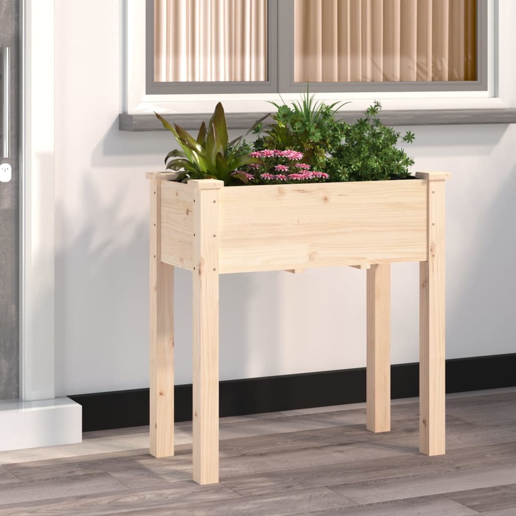 vidaXL Pflanzkübel mit Einsatz 71x37x76 cm Massivholz Tanne