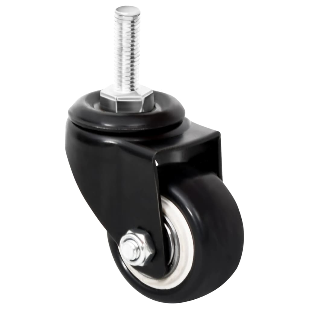 vidaXL Rollen für Pflanzkübel 4 Stk. Schwarz 8x3,5x8 cm Eisen