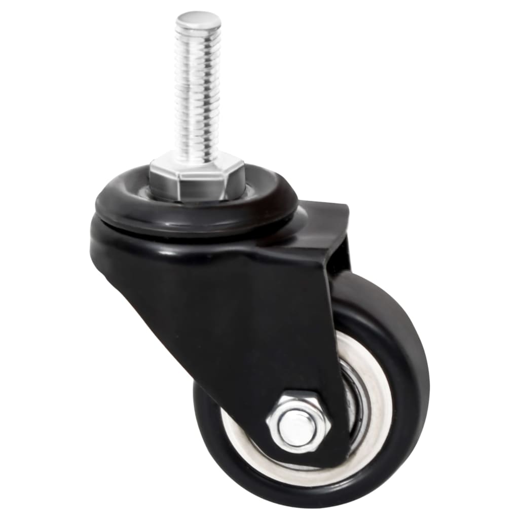 vidaXL Rollen für Pflanzkübel 4 Stk. Schwarz 8x3,5x8 cm Eisen