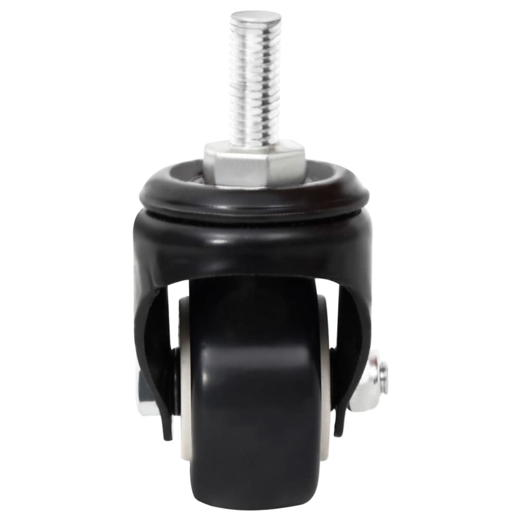vidaXL Rollen für Pflanzkübel 4 Stk. Schwarz 8x3,5x8 cm Eisen