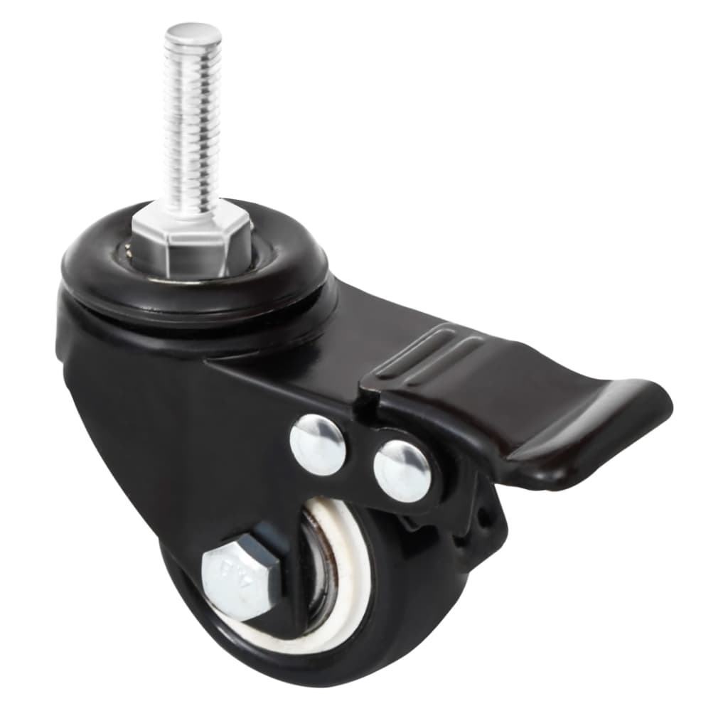 vidaXL Rollen für Pflanzkübel 4 Stk. Schwarz 8x3,5x8 cm Eisen