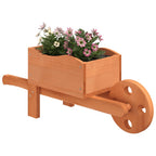 vidaXL Pflanzgefäße Schubkarre-Design 2 Stk. 47x15x19 cm Massivholz
