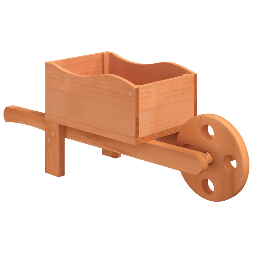 vidaXL Pflanzgefäße Schubkarre-Design 2 Stk. 47x15x19 cm Massivholz