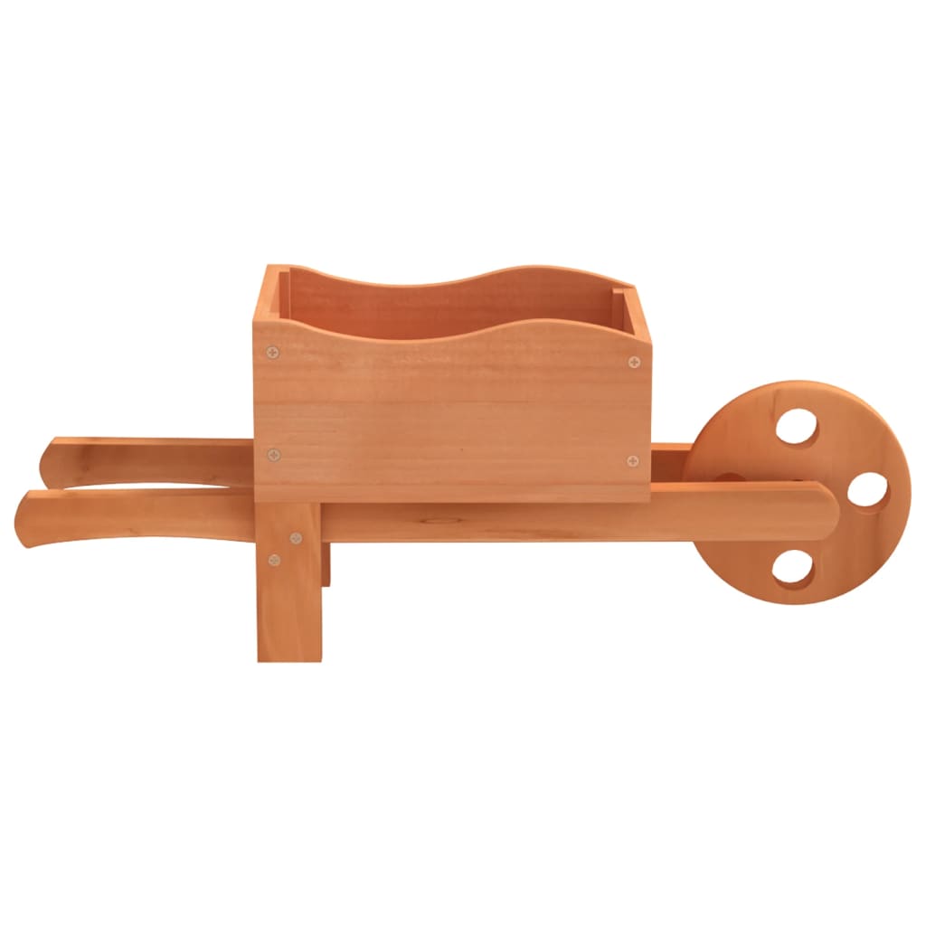 vidaXL Pflanzgefäße Schubkarre-Design 2 Stk. 47x15x19 cm Massivholz