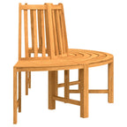 vidaXL Baumbank Halbrund Ø160 cm Massivholz Teak