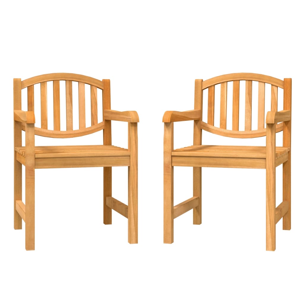 vidaXL Gartenstühle 2 Stk. 58x59x88 cm Massivholz Teak