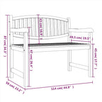 vidaXL Gartenbank 114x59x87 cm Massivholz Teak