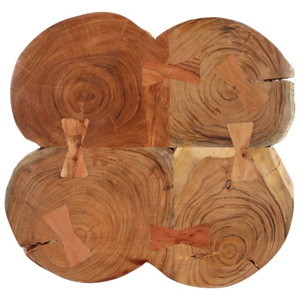 vidaXL Couchtisch 36 cm 4 Stämme Massivholz Akazie