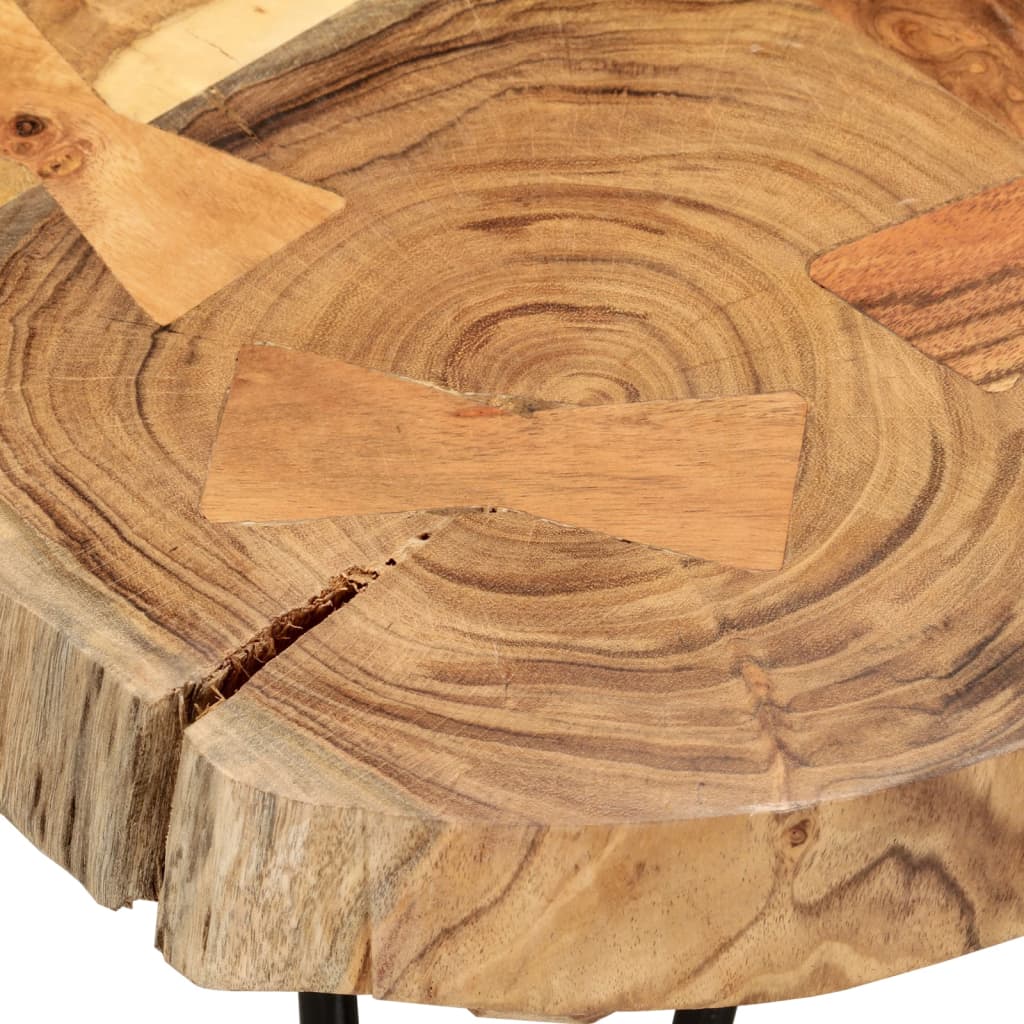 vidaXL Couchtisch 36 cm 4 Stämme Massivholz Akazie