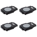 vidaXL Transportroller mit 8 Rollen 4 Stk. Schwarz Polypropylen 150 kg