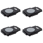 vidaXL Transportroller mit 8 Rollen 4 Stk. Schwarz Polypropylen 150 kg