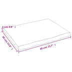 vidaXL Waschtischplatte Hellbraun 40x30x2 cm Massivholz Behandelt