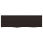 vidaXL Waschtischplatte Dunkelbraun 100x30x(2-4)cm Massivholz