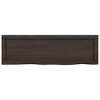 vidaXL Waschtischplatte Dunkelbraun 100x30x(2-4)cm Massivholz