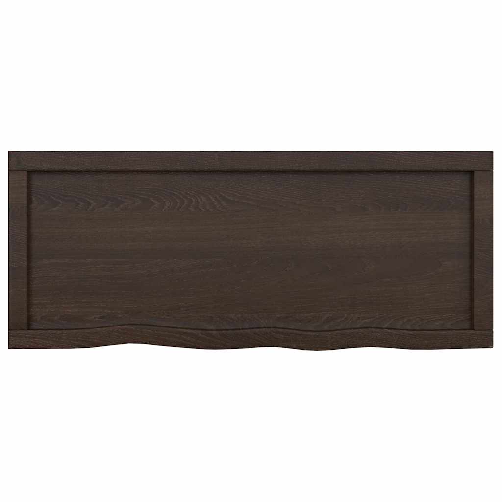 vidaXL Waschtischplatte Dunkelbraun 100x40x(2-6)cm Massivholz
