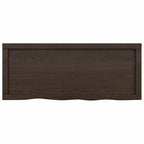 vidaXL Waschtischplatte Dunkelbraun 100x40x(2-6)cm Massivholz