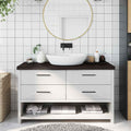 vidaXL Waschtischplatte Dunkelbraun 100x40x(2-6)cm Massivholz