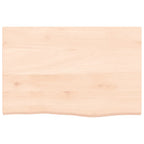 vidaXL Tischplatte 60x40x2 cm Massivholz Eiche Unbehandelt