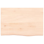 vidaXL Tischplatte 60x40x(2-4) cm Massivholz Eiche Unbehandelt