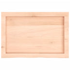 vidaXL Tischplatte 60x40x(2-4) cm Massivholz Eiche Unbehandelt